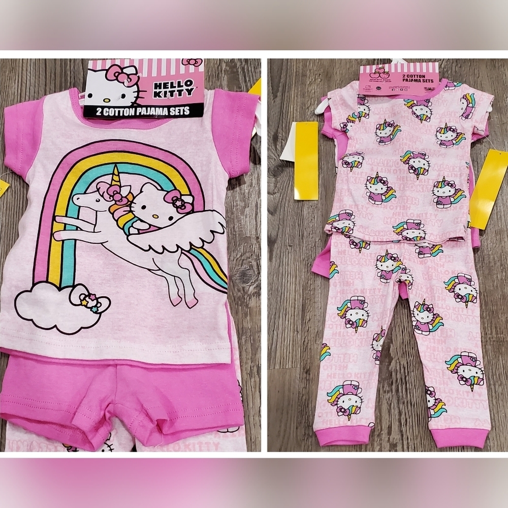Hello Kitty 2 Cotton Pajamas Set Size 18 Months